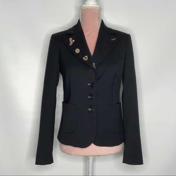 Rare Love Moschino Navi blue embroidered blazer. - Picture 2 of 14